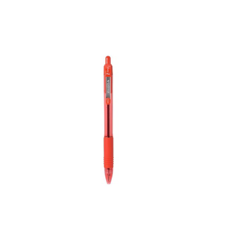 Zebra Z-Grip Nyomógombos golyóstoll (Piros tinta / 0.27mm) - Piros (22230)