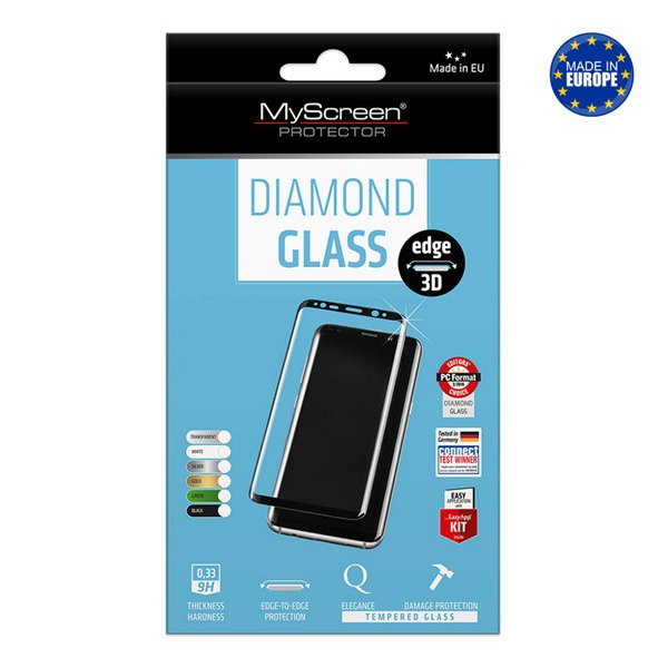 Myscreen Diamond Glass Edge 3D full cover протектор закалено стъкло за Xiaomi Mi Note 10 Pro, черен (извит)
