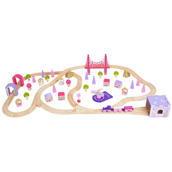 Bigjigs Fa vonat készlet hercegnőknek