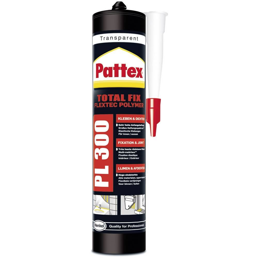 Pattex Flextec Polymer Építési-szerelési ragasztó Gyártói szín Átlátszó PPL3T 300 ml (4015000419765)