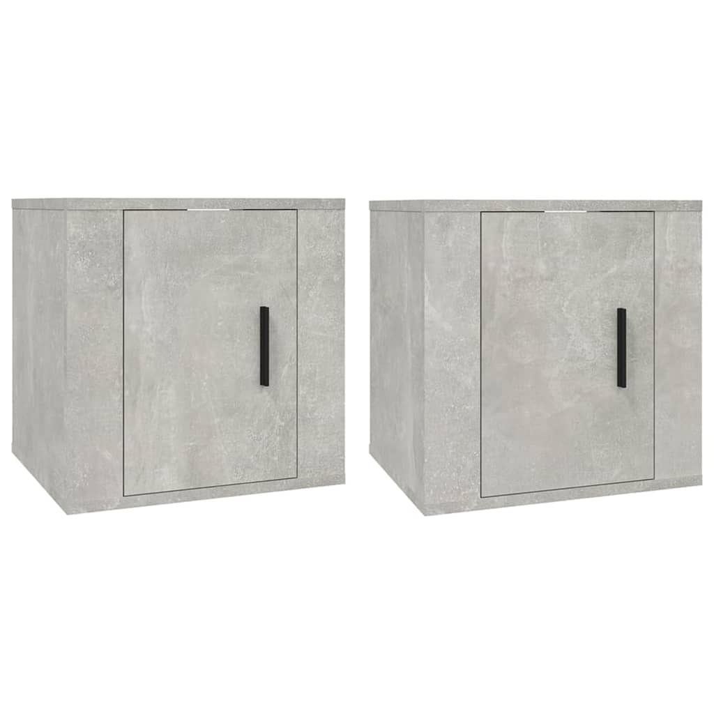 2 db betonszürke fali TV-szekrény 40x34,5x40 cm (816649)