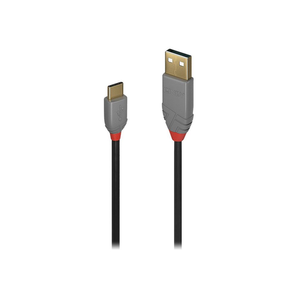 Lindy 36887 USB-kabel USB 2.0 2 m USB A USB C Sort, Grå