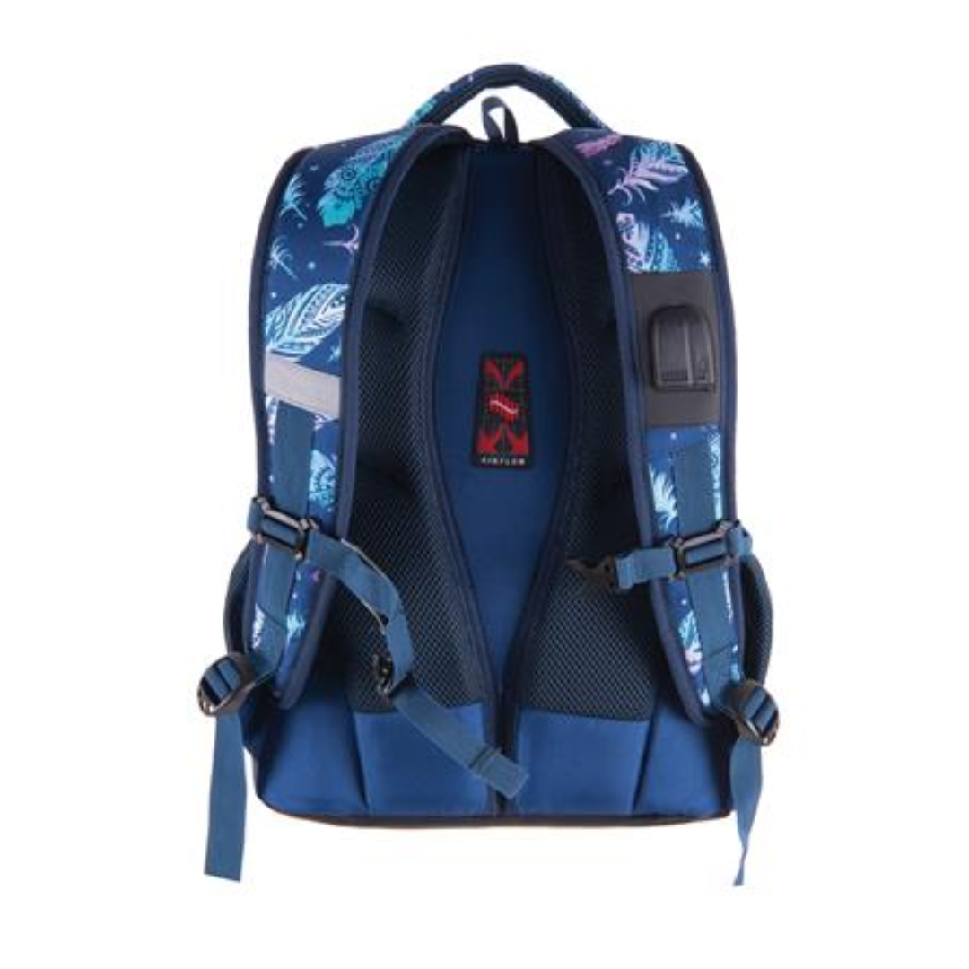 Pulse Music Feather Média csatlakozós Hátizsák - Kék/Mintás (122086)