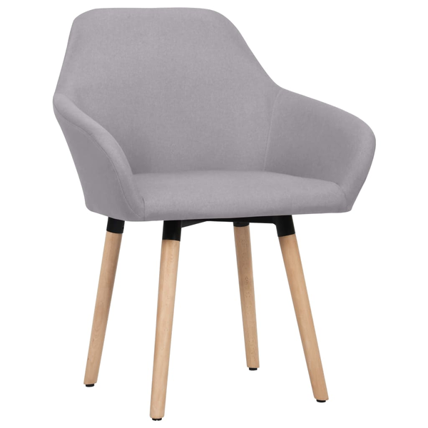 Scaune de bucătărie, 2 buc., gri deschis, material textil