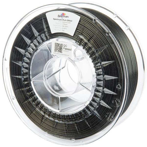 Spectrum 3D nyomtatószál, PLA Glitter, 1,75 mm, Aurora Gold, 1 kg