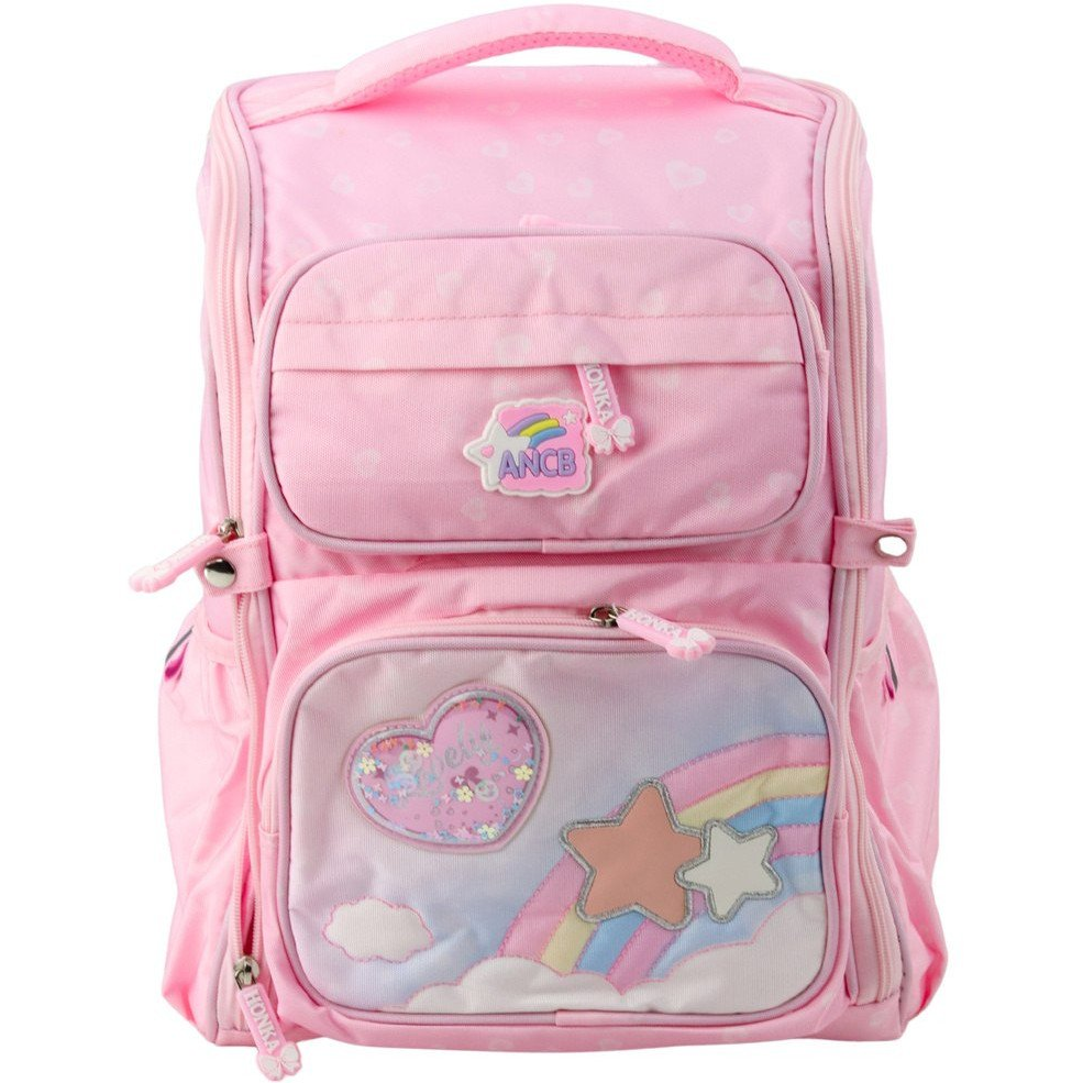 Iskolai Hátizsák egyszarvú Mellpánttal Rózsaszín 20L (22014)