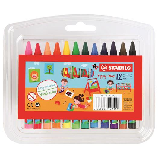 Stabilo Yippy-wax Zsírkréta készlet 12 szín (2812PL)