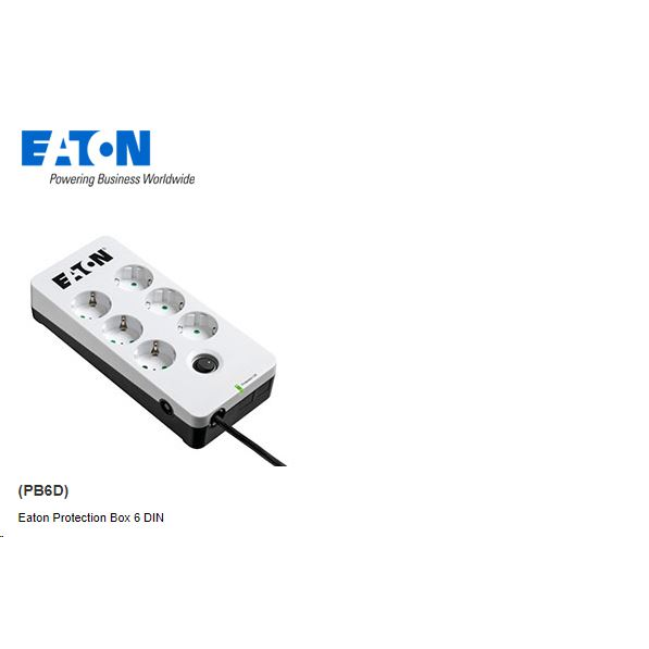 Eaton PB6D Spannungsschutz Schwarz, Weiß 6 AC-Ausgänge 220 - 250 V 1,5 m