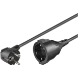  MicroConnect Przedłużacz Schuko, M-F, 5m, czarny (PE140500)
