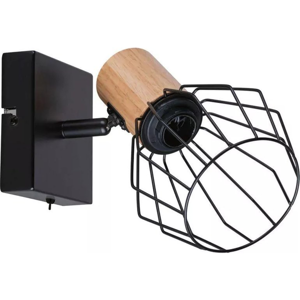 Paulmann Lanka 66766 Fali fényszóró E14 Fekete, Fa (világos)