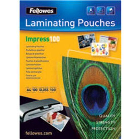 FELLOWES laminálógéphez fényes meleglamináló fólia 100 mikron, A4 (IFW53511)