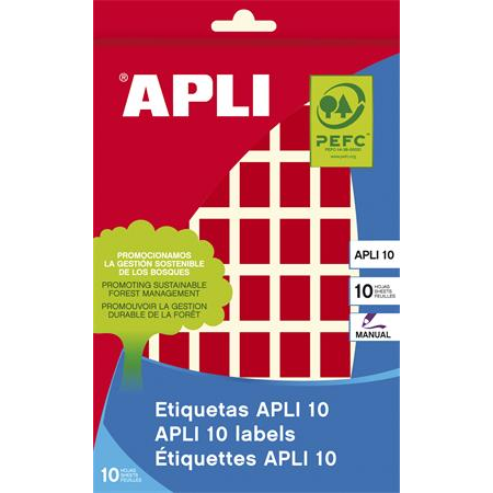 Apli 12-18mm Kézzel írható etikett 448 etikett/csomag - Piros (02752)