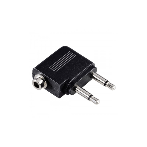 Hama 2 x 3.5-mm Mono Jack Plug - 3.5-mm Stereo Jack Socket Černá