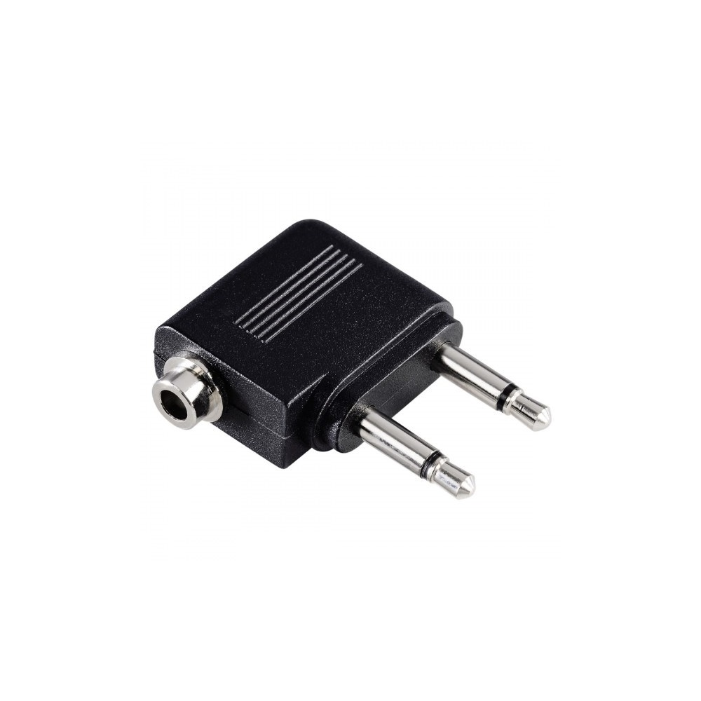 Hama 43357 reülőgép jack adapter; 2x3,5mm jack monó-3,5mm jack sztereó (43357)