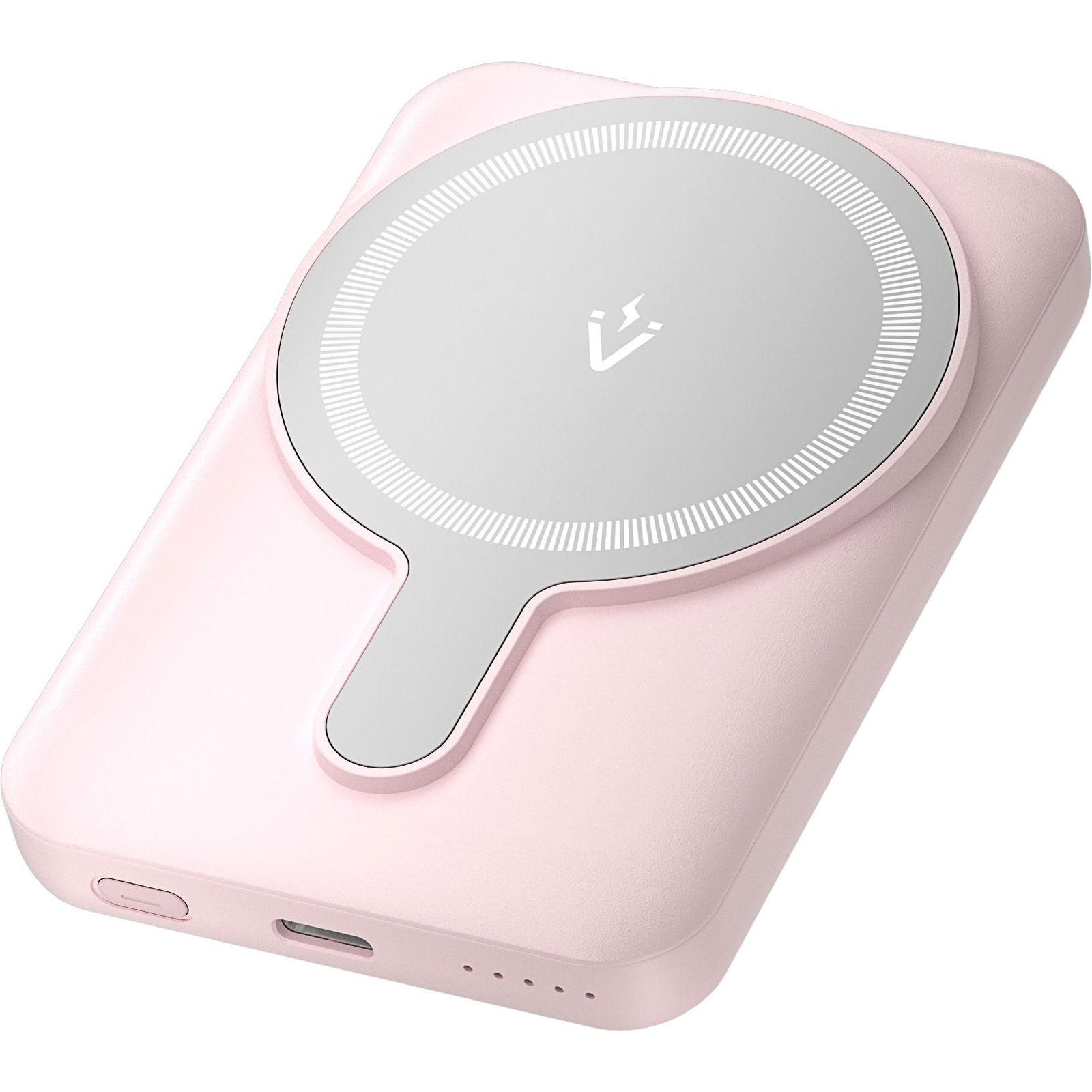 Vention 5000mAh Magnetic Wireless Power Bank 20W Pink Light Indicator Display Type (FHSP0)