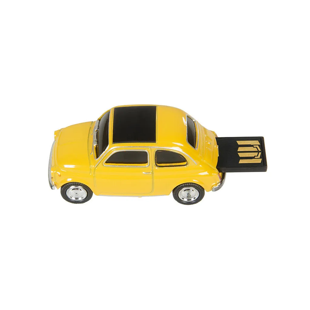 GENIE USB2.0 Stick 32GB Fiat 500 Oldtimer gelb (12718) (12718)