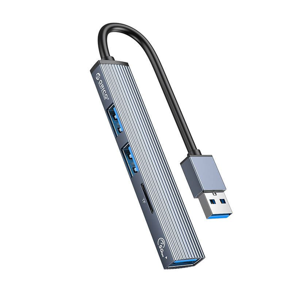 Orico USB-A hub 5Gbps 3x USB-A, microSD, hliníkový