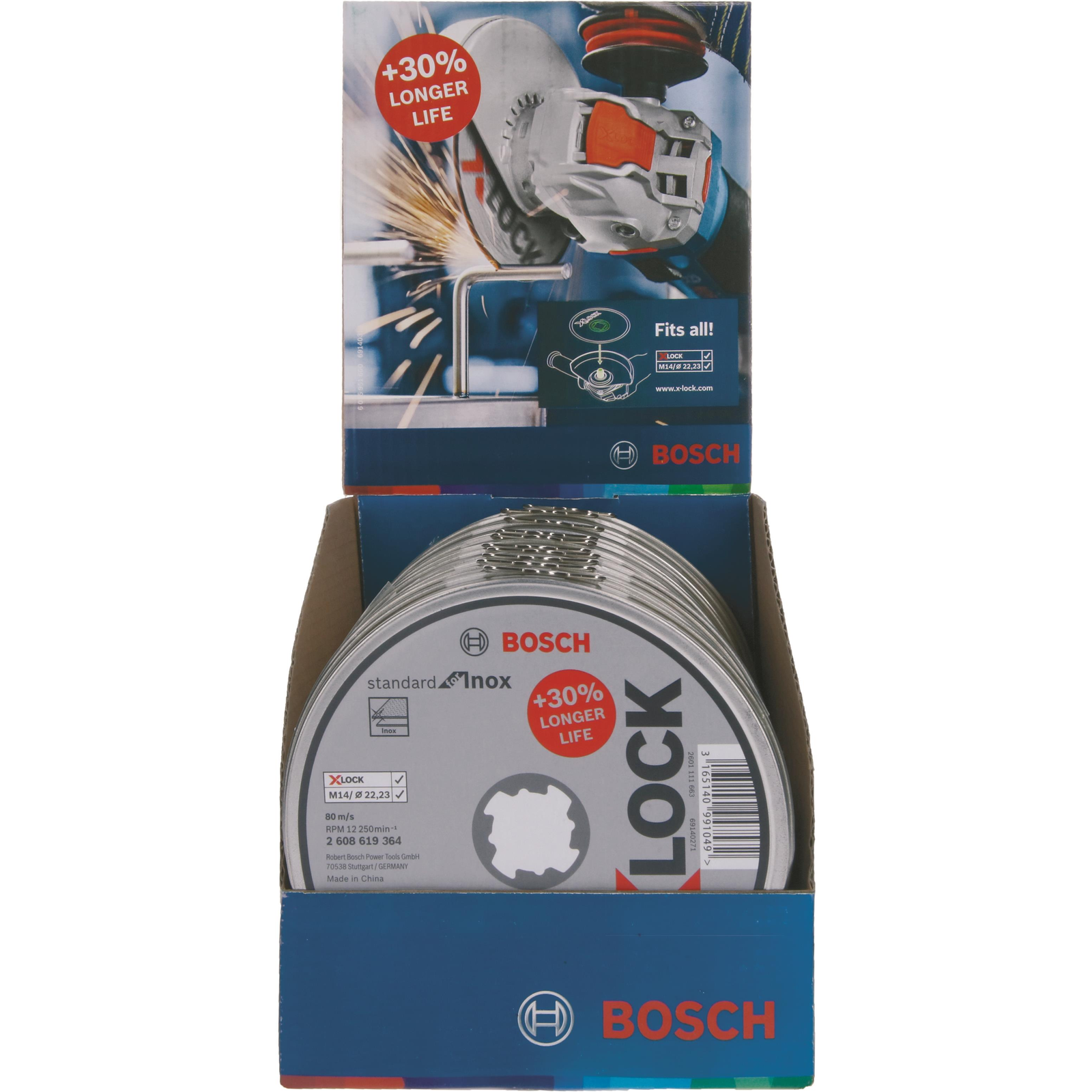 BOSCH 2608619364, T41, Standard for Inox X-LOCK, 10 × 125 × 1,6 mm (2.608.619.364)