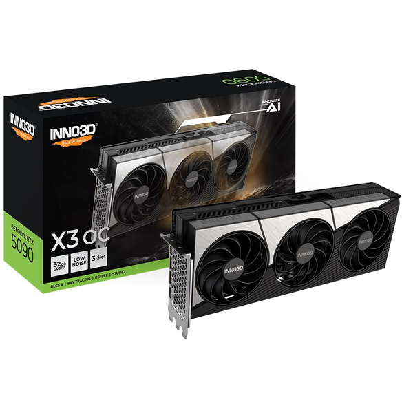 Inno3D GeForce RTX 5090 32GB X3 OC videokártya (N50903-32D7X-17593928)