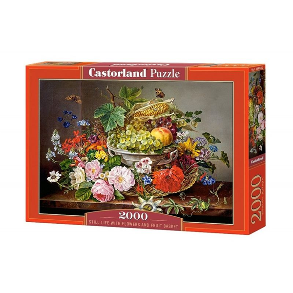 Castorland C-200658 2000 db Puzzle - Csendélet Virágokkal és Gyümölcsökkel 