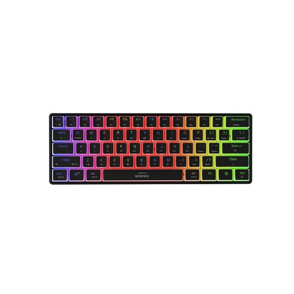 Genesis Thor 660 G2 Red Switch Mechanikus Wireless USB-C Gaming Billentyűzet US - Fekete