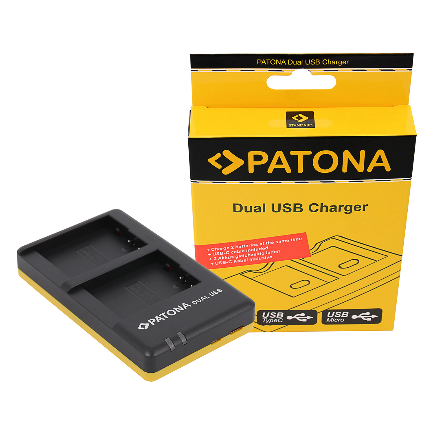 Patona PT1949 Foto Dual Quick Panasonic DMW-BLC12 USB Akkumulátor töltő (PT1949)