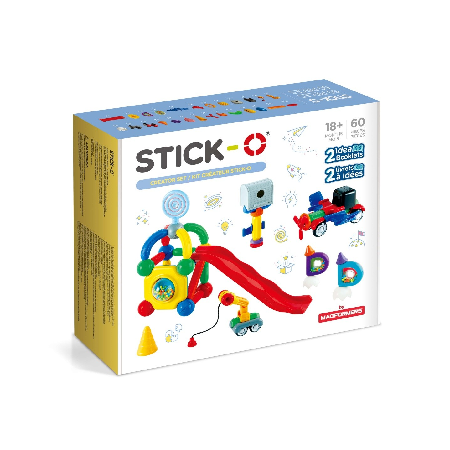 Magformers Stick-o Construction 60 darabos Mágneses Építőjáték (005-905002)
