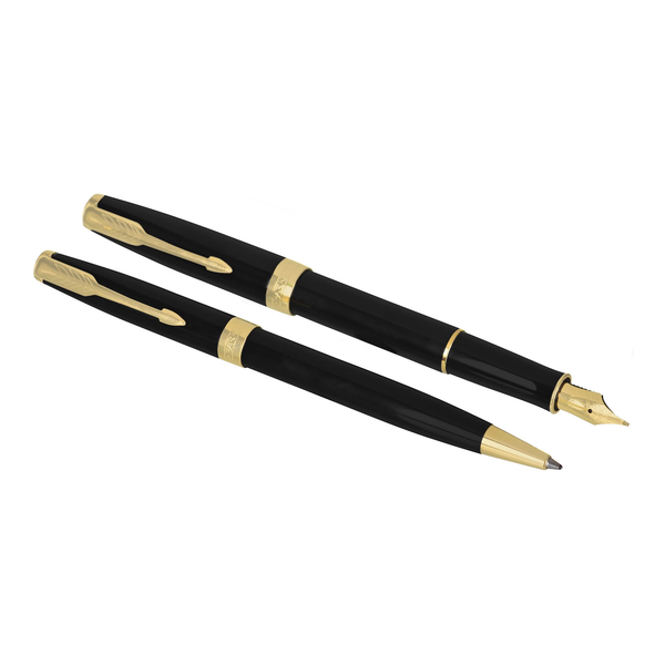 PARKER Füller & Kugelschreiber DuoSet Sonnet Bl.Lacquer M sw Geschenkbox