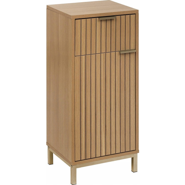 Mueble Bajo De 2 Puertas "tasso" En Efecto Madera Natural