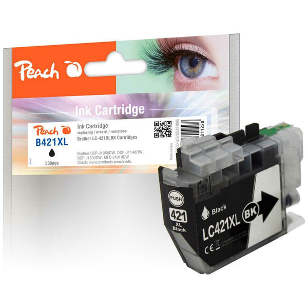 Peach PI500-373 tintapatron XL fekete 15ml
