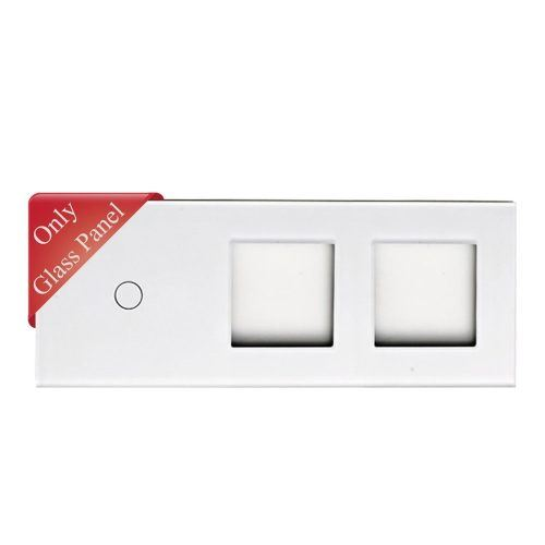 SMARTZILLA üveglap 1 csatornás kapcsolóhoz + 2 dugalj keret fehér (2035102) (smart2035102)