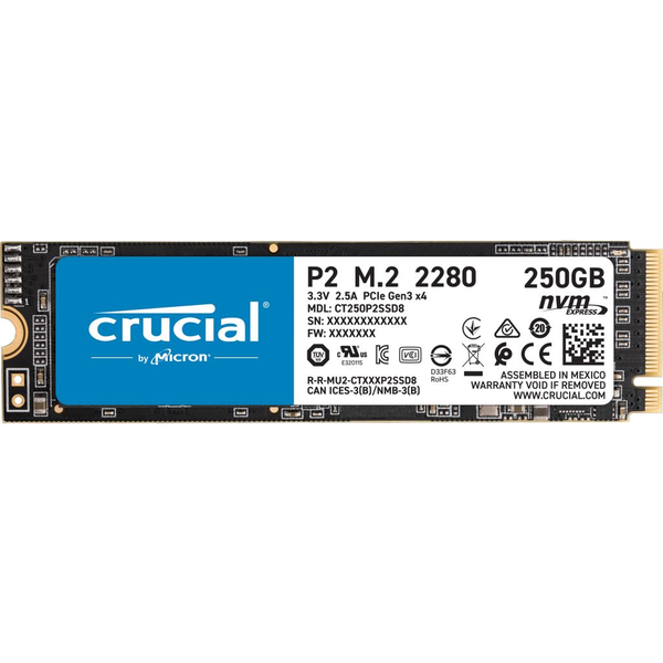 SSD M.2 250GB Crucial P2 NVMe PCIe 3.0 x 4