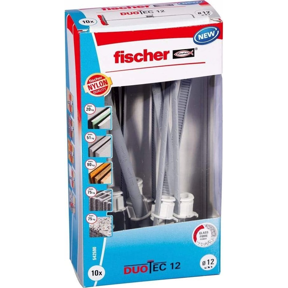 Fischer 542590 DUOTEC 12 LD Üreges tipli 10 db (542590)