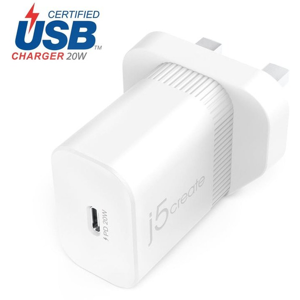 j5create JUP1420-FN oplader voor mobiele apparatuur Universeel Wit AC Snel opladen Binnen