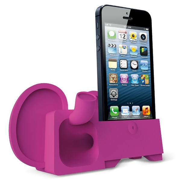 Ozaki OM936EB iPhone 5/5S Kihangosító - Magenta elefánt (OM936EB)