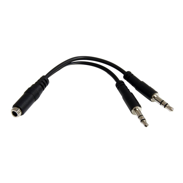 StarTech.com 3.5mm 4 Position to 2x 3 Position 3.5mm Headset Splitter Adapter - F/M - 3.5mm headset Adapter Cable (MUYHSFMM) - headset splitter
