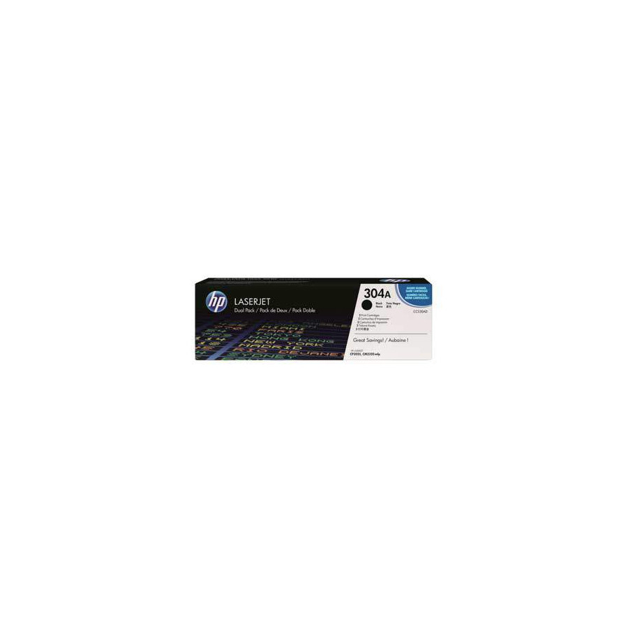 HP CC530AD (304A) fekete eredeti toner duplacsomag (CC530AD)