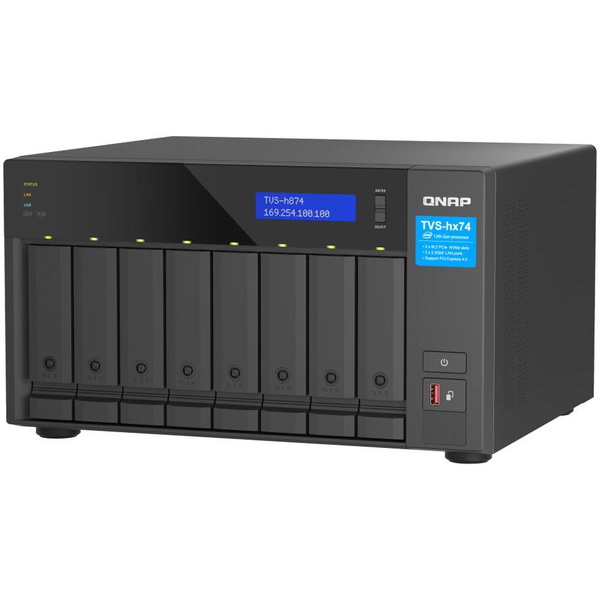QNAP TVS-H874T-I9-64G NAS & lagringsserver Tower Intel® Core™ i9 64 GB DDR4 HDD QNAP QTS Sort