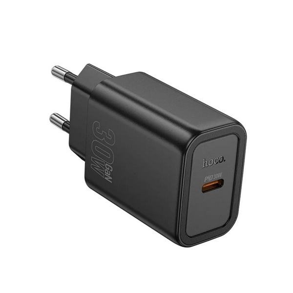 HOCO N62 USB-C Hálózati Gyorstöltő Adapter 30W - Fekete (N62 BLACK)