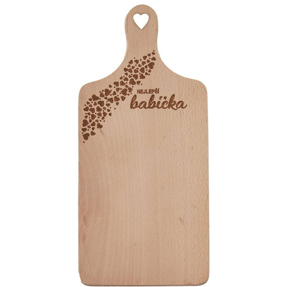 ORION Vágódeszka fogantyús, fa BABIČKA 30 x 14 cm (126815)