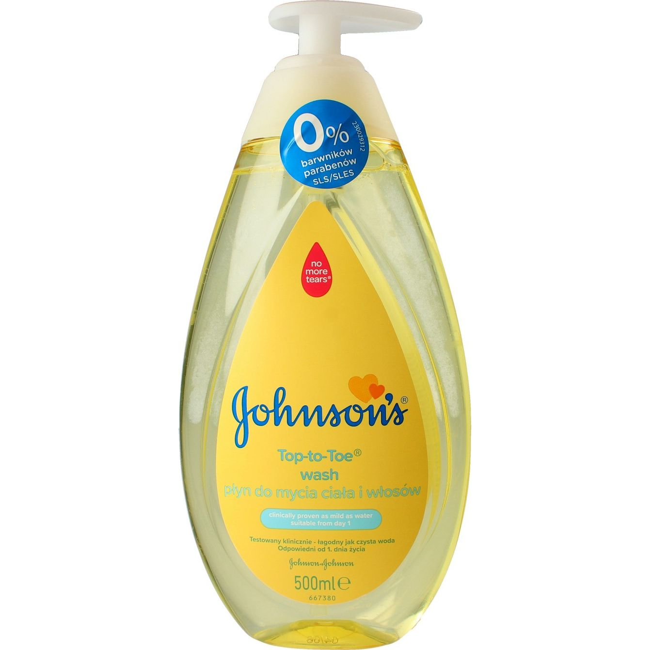 JOHNSON'S BABY test- és hajmosó gél 500 ml (3574669909952)