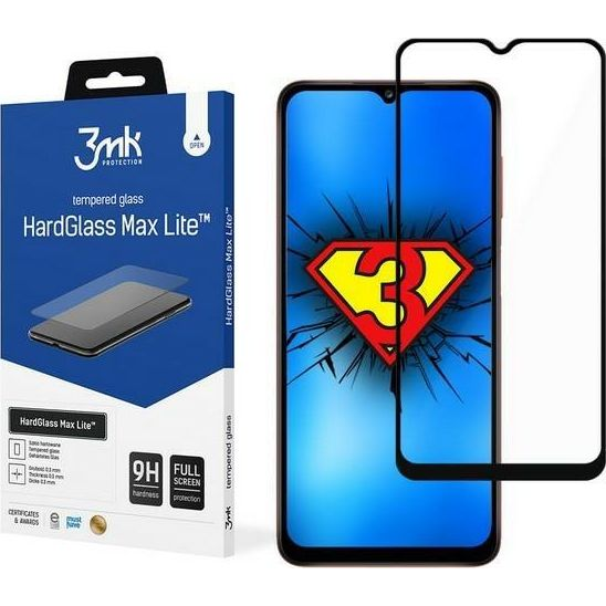 Tvrzené sklo 3MK HardGlass Max Lite pro Samsung Galaxy A02s černé