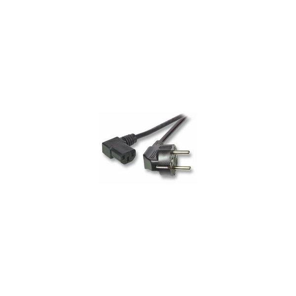 EFB Netzkabel Schutzkontakt 90°-C13 90°,sw,2.0m,3x0.75mm