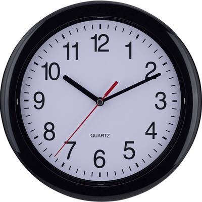 EUROTIME Analóg kvarc falióra, O 25 cm, fekete (22221) (22221)