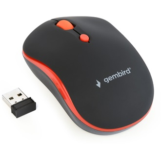 Gembird MUSW-4B-03-R vezeték nélküli optikai egér 1600 DPI fekete-piros (MUSW-4B-03-R)