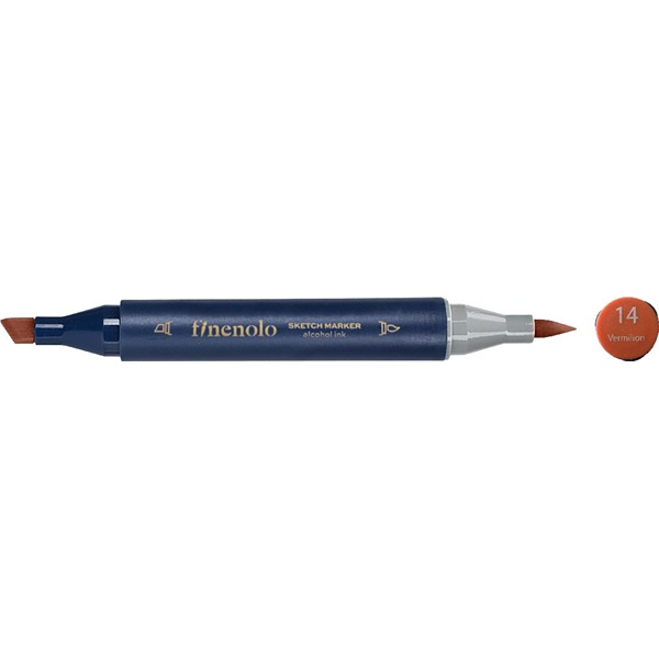 Deli Finenolo 14 - Vermilion kétvégű permanent ART marker (DEC184-F/14)