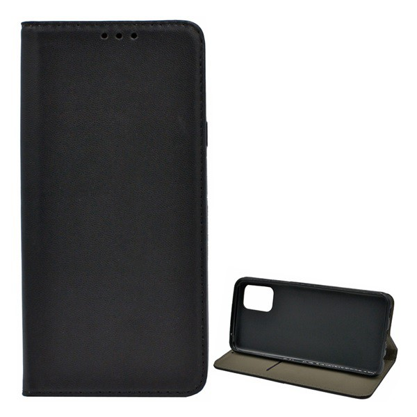 Tok álló, bőr hatású (FLIP, oldalra nyíló, asztali tartó funkció) FEKETE [LG K62 (LMK525)] (5996591032337)