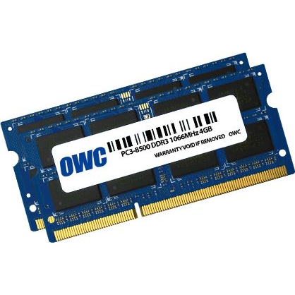 OWC DDR3 8 GB 1066 MHz SO-DIMM Dual-Kit Mac memória (OWC8566DDR3S8GP)