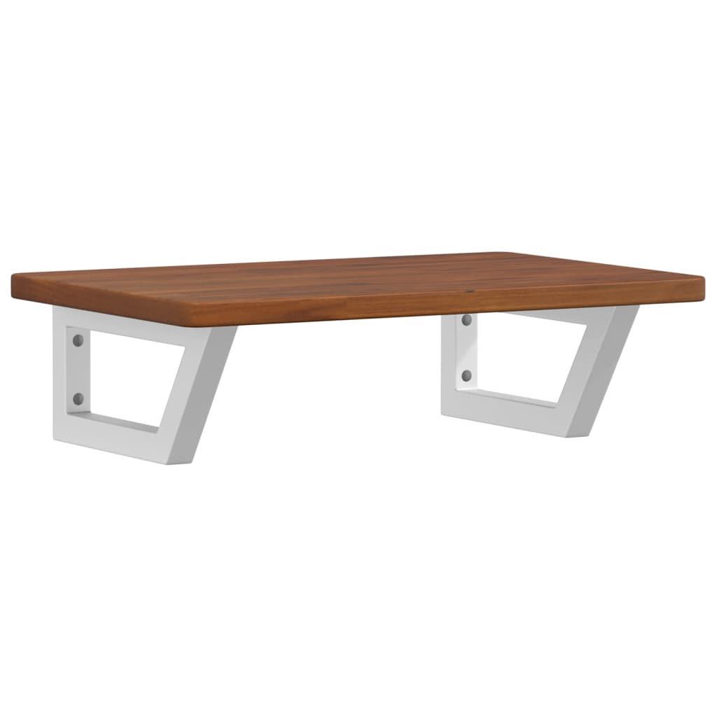 acél és tömör tölgyfa falra szerelhető mosdópolc (3302350)