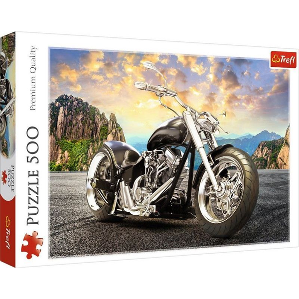 Trefl Black motorcycle Puzzle 500 pz Sport